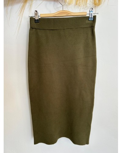 Falda recta de punto