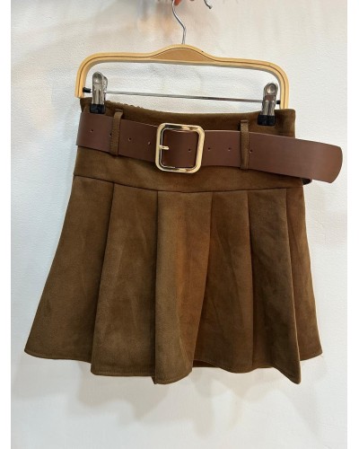 Falda pantalon antelina