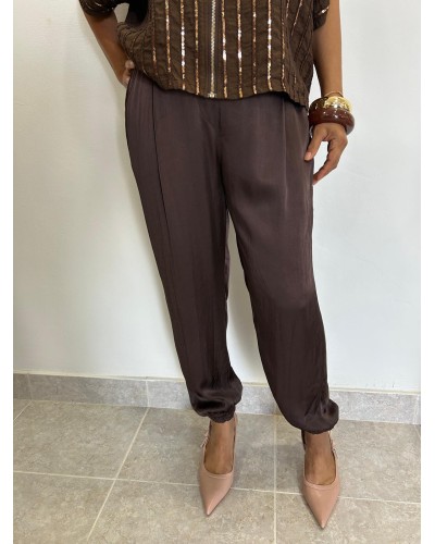 Pantalon bombacho satinado
