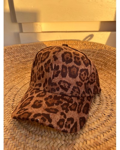 Gorra antelina leopardo