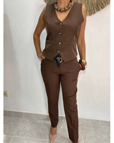 Conjunto slim chaleco