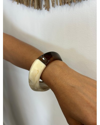 Pulsera resina bicolor