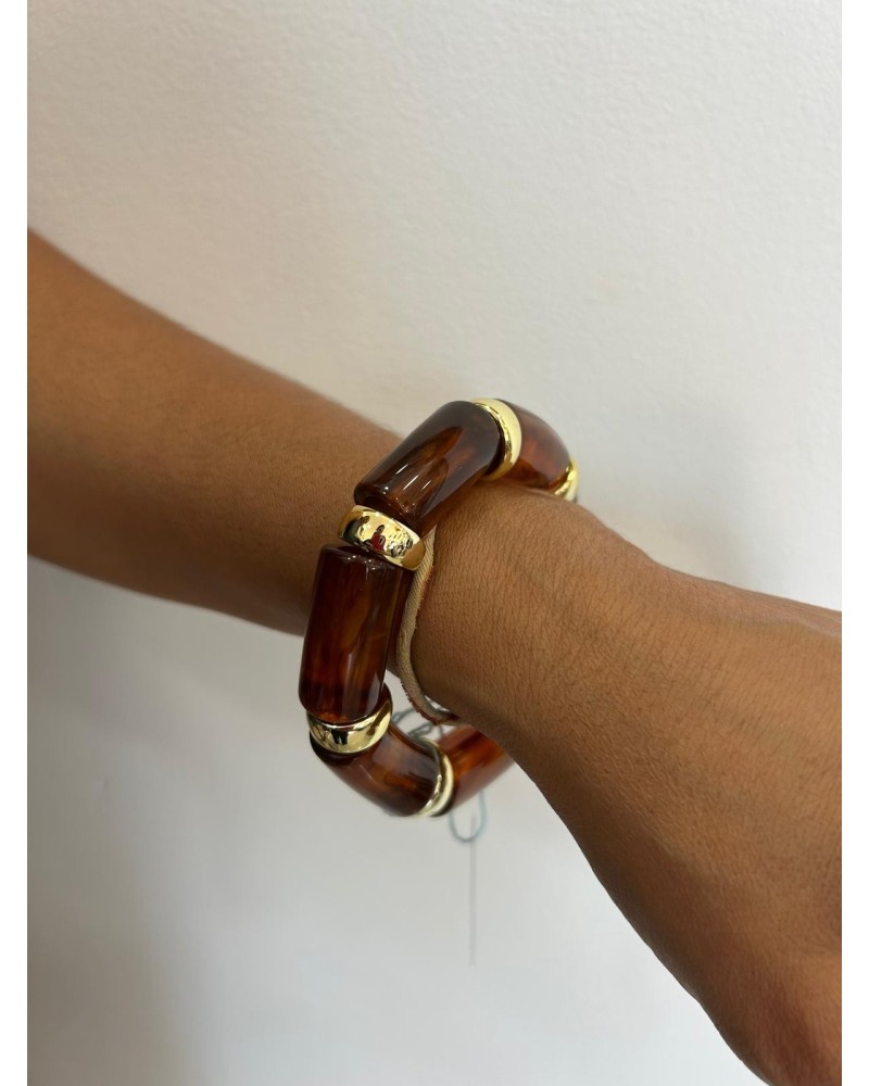 Pulsera marron elastica