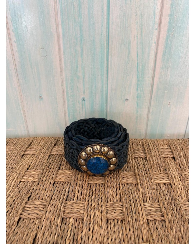 Cinturon piel trenzado