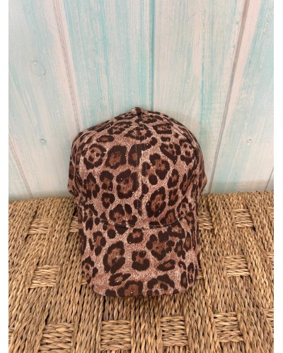 Gorra antelina leopardo
