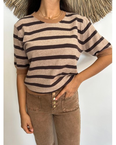 Jersey rayas manga corta