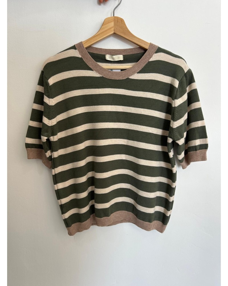 Jersey rayas manga corta