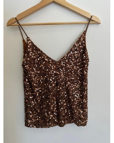 Top tirantes lentejuelas