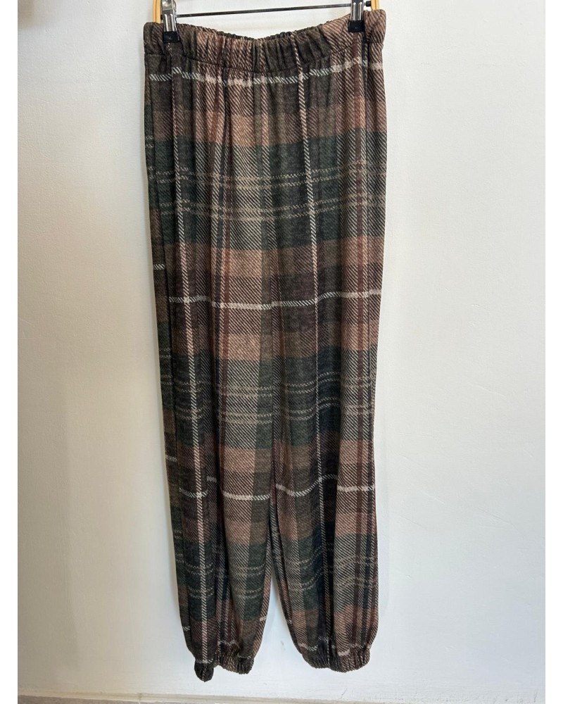 Pantalon bombacho cuadros