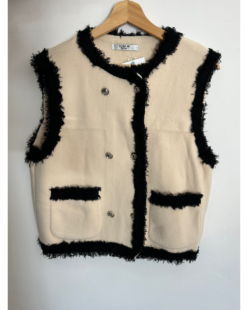 Chaleco botones punto