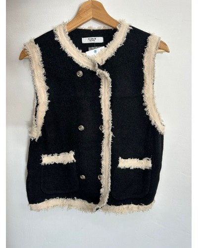 Chaleco botones punto