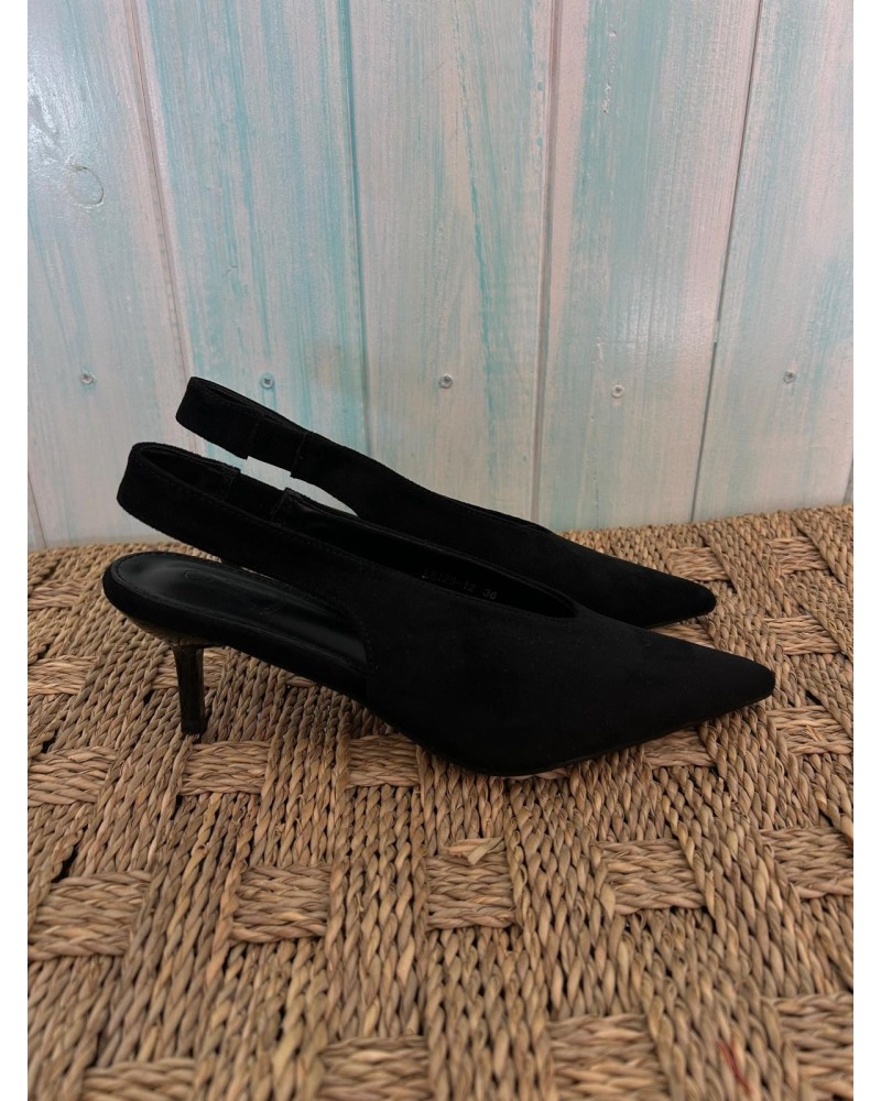 Zapato tacón antelina