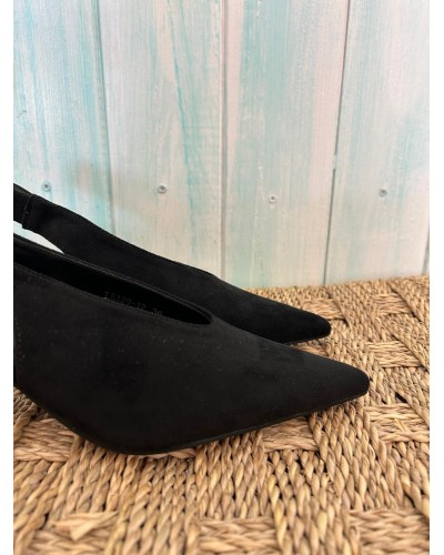 Zapato tacón antelina