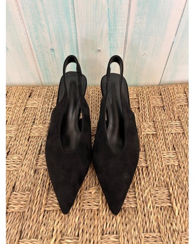 Zapato tacón antelina