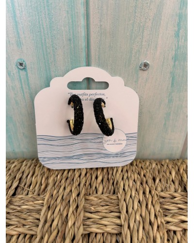 Pendiente aro fino brillo