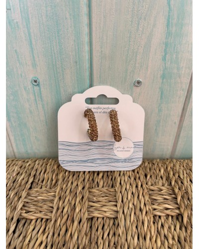 Pendiente aro fino brillo