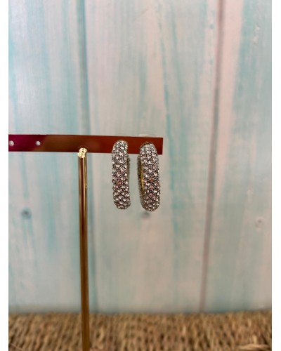 Pendiente aro fino brillo