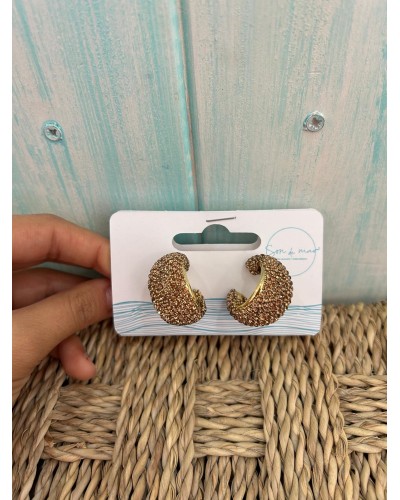 Pendiente aro grueso brillo