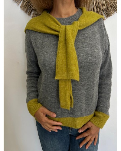 Jersey con sobrejersey bicolor