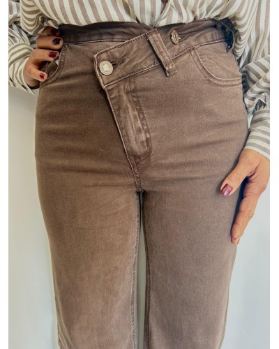 Vaquero cruzado marrón chocolate