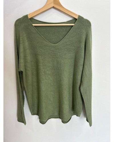 Jersey básico cuello pico