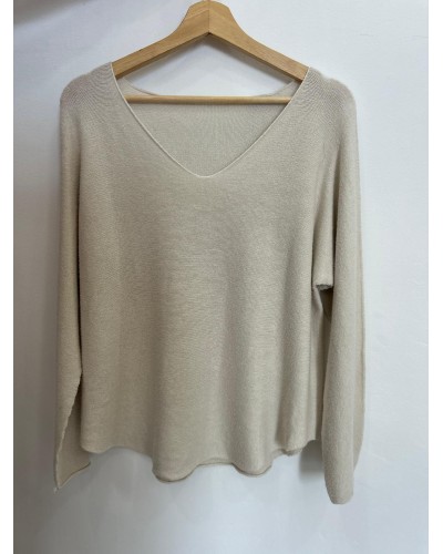 Jersey básico cuello pico