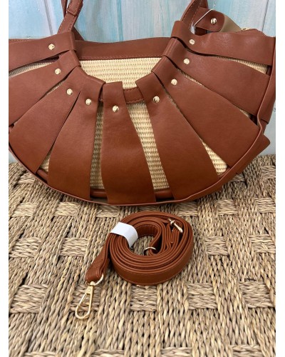 Bolso rafia mediano