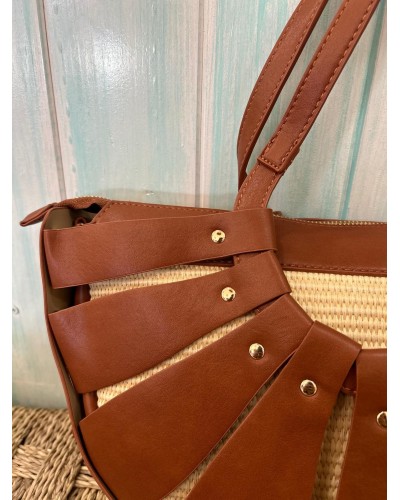 Bolso rafia mediano