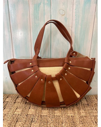 Bolso rafia mediano