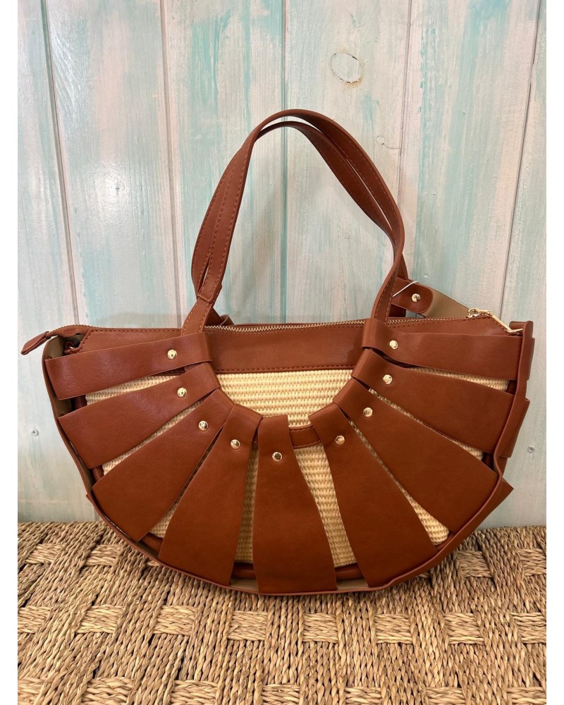Bolso rafia mediano