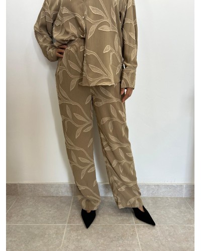 Conjunto estampado hojas