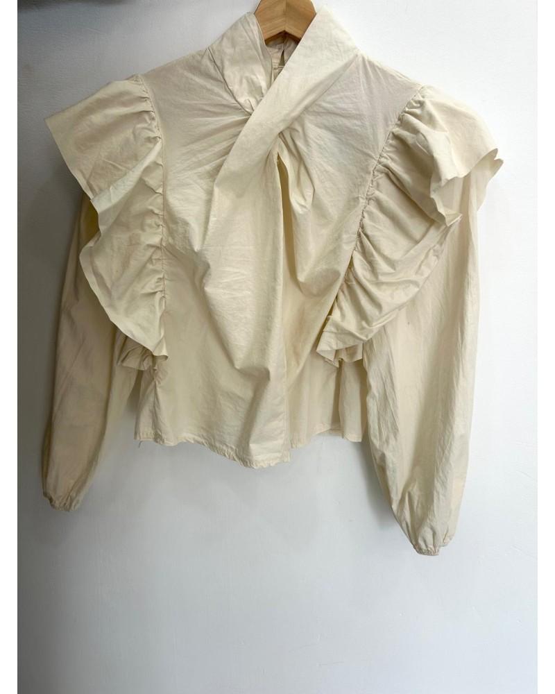 Blusa volante cruzado