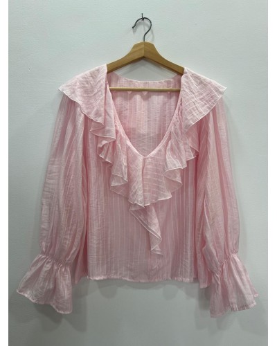 Blusa volantes rayas