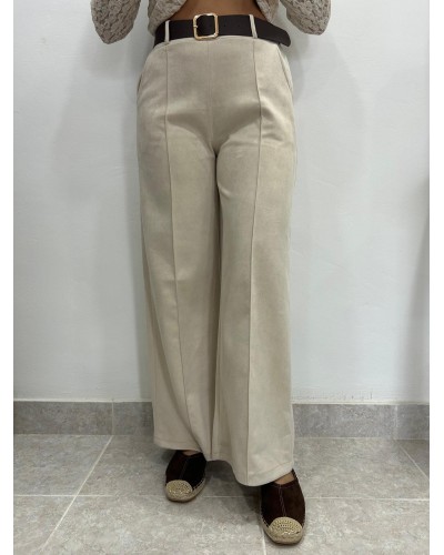 Pantalón recto antelina