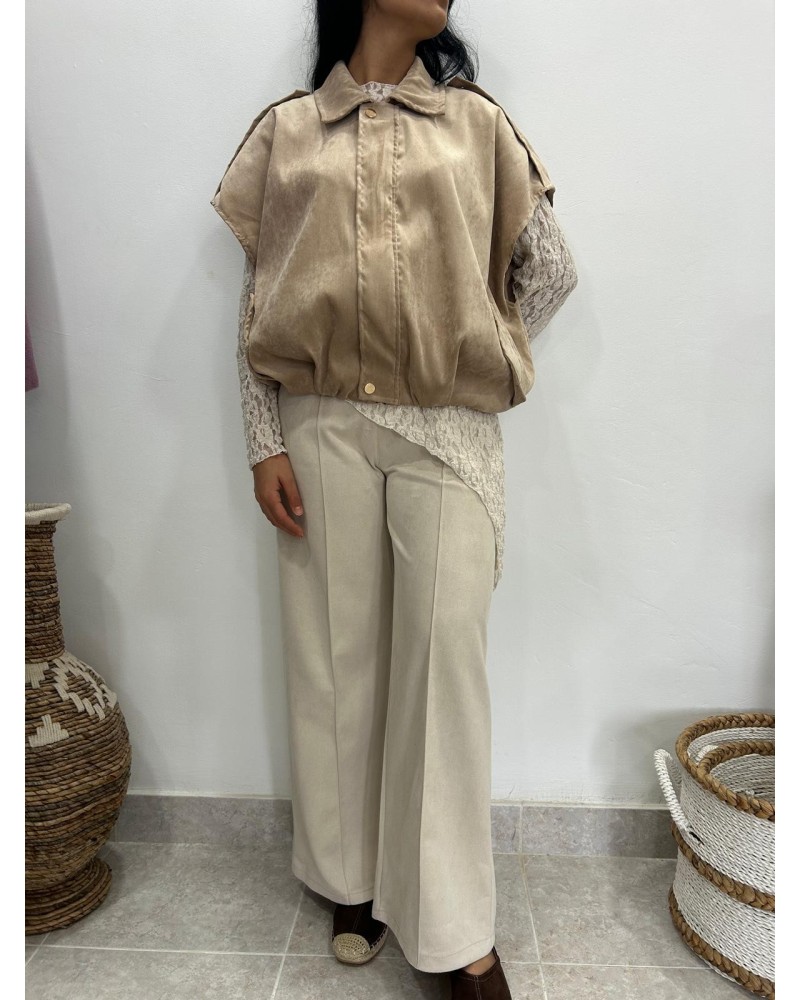 Pantalón recto antelina