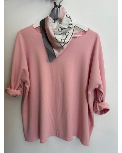 Jersey oversize con pañuelo