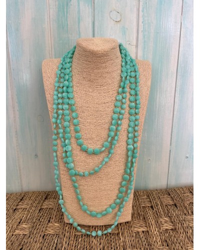 Collar cuentas cuádruple