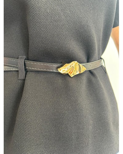 Camiseta punto con cinturón